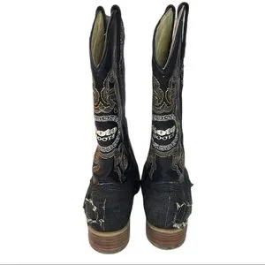 Soto Boots Mens Cowboy black denim boots pointed toe 8.5 Soto Boots Men main image 4